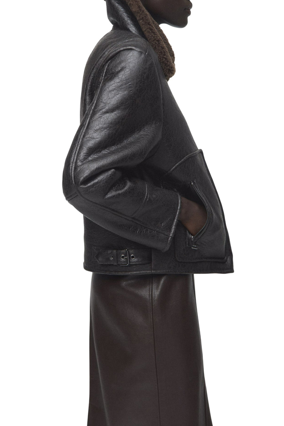 Женский Mango Куртка COACH с воротником из овчины (цвет ), артикул 17078268 | Фото 4