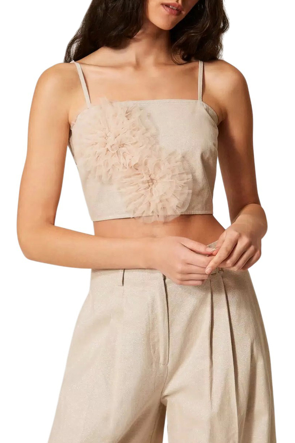 Женский TWINSET Milano Топ с декором (цвет ), артикул 261AT2074 | Фото 4