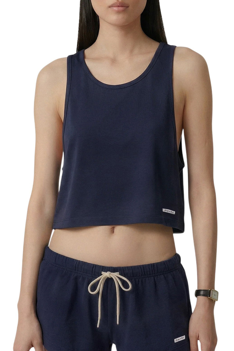 Женский Sporty & Rich Топ Signature из хлопка (цвет ), артикул TO12176326BL106 | Фото 4