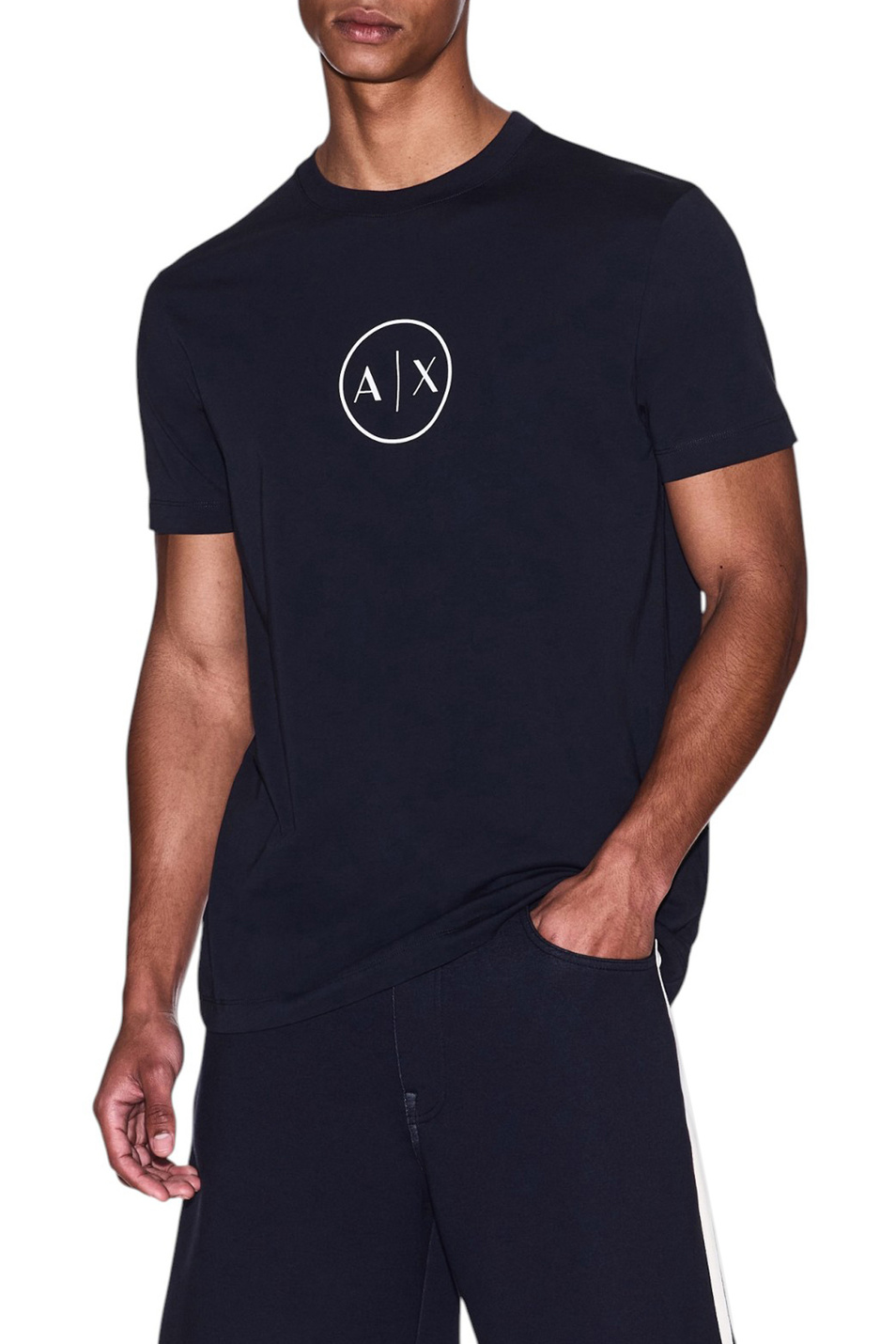 Мужской Armani Exchange Футболка из хлопка с логотипом (цвет ), артикул XM001853-AF10356 | Фото 3