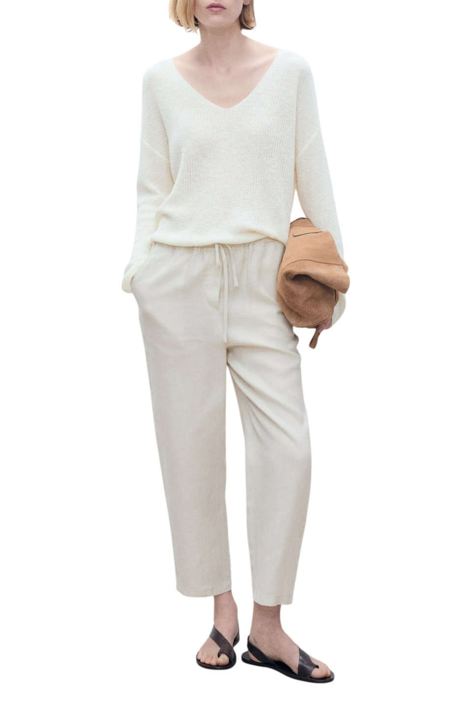 Женский Mango Брюки LINEN из льна (цвет ), артикул 87076341 | Фото 2