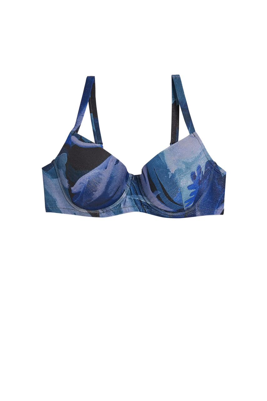 Бюстгальтер купальный HONEYMOON с принтом|Основной цвет:Синий|Артикул:6545237 | Фото 1