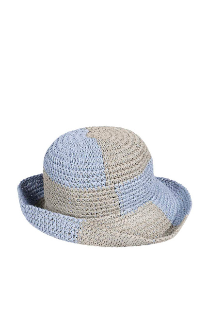 Плетеная шляпа с логотипом|Основной цвет:Синий|Артикул:637320-3R510 | Фото 2