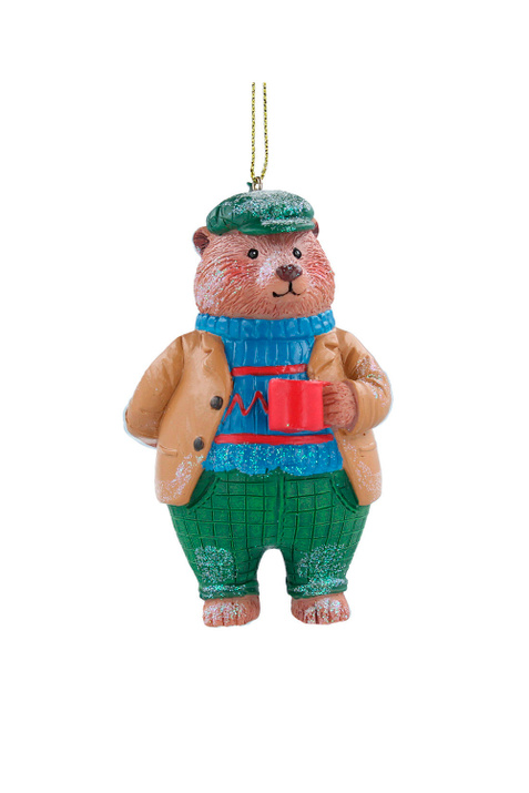 Gisela Graham Елочная игрушка "Папа-медведь" 10 см ( цвет), артикул 13584 | Фото 1