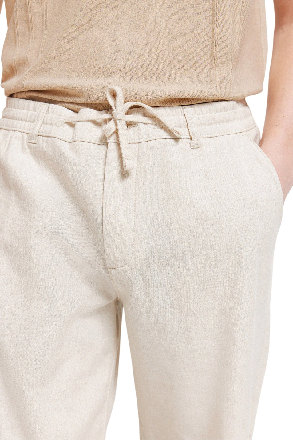 Мужской Springfield Брюки из хлопка и льна (цвет ), артикул 1553717 | Фото 4