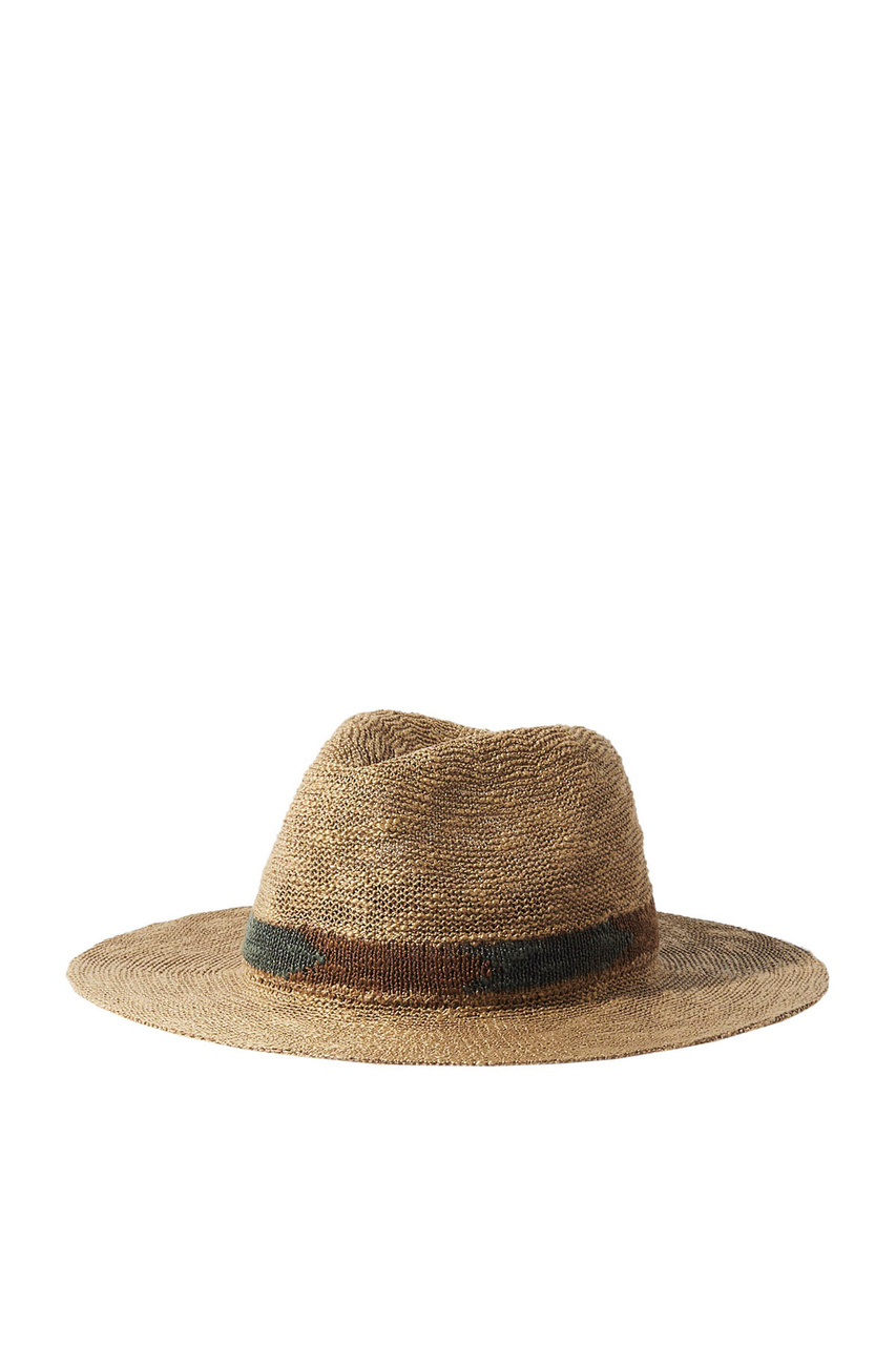 Шляпа с контрастной вставкой|Основной цвет:Коричневый|Артикул:217571 | Фото 1