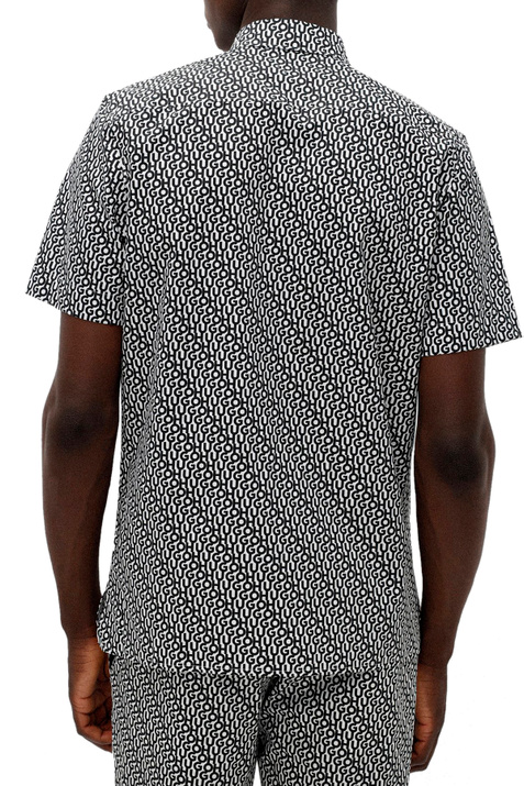 HUGO Рубашка свободного кроя с фирменным принтом (Белый цвет), артикул 50473190 | Фото 4