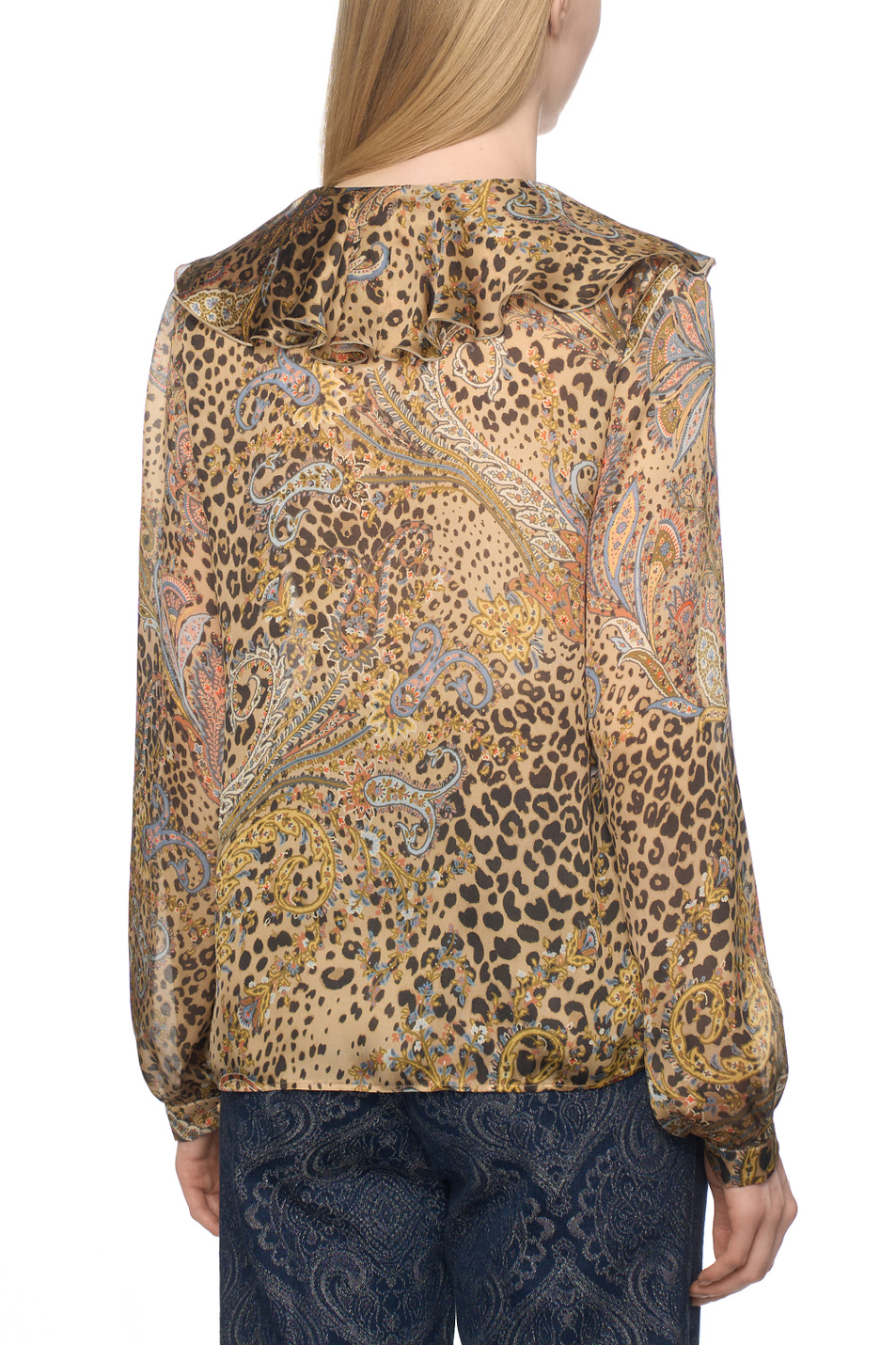 Женский Etro Блузка с леопардовым принтом (цвет ), артикул WRIA009499SA1N9X0826 | Фото 5