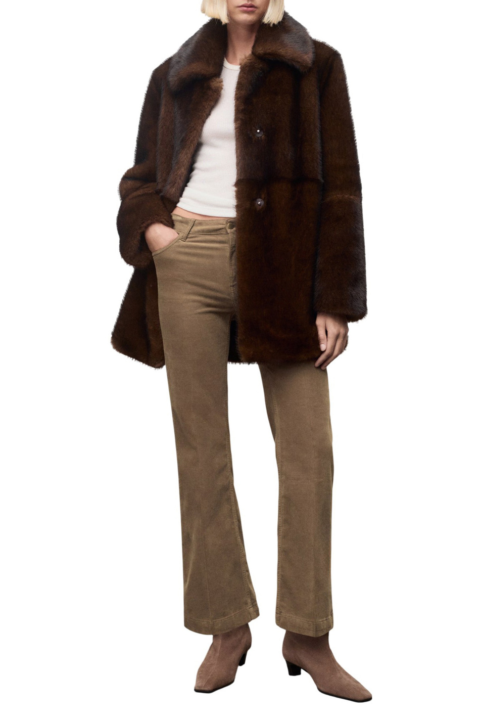 Брюки JOLENEP вельветовые|Основной цвет:Бежевый Женский Mango Брюки JOLENEP вельветовые (цвет ), артикул 17057771 | Фото 2