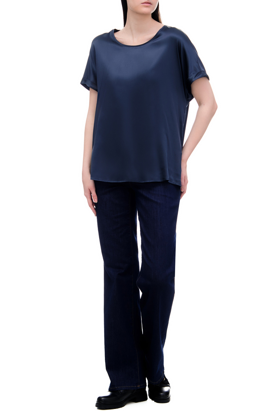 Женский Gerry Weber Блузка из эластичного шелка с коротким рукавом (цвет ), артикул 977002-35025 | Фото 2