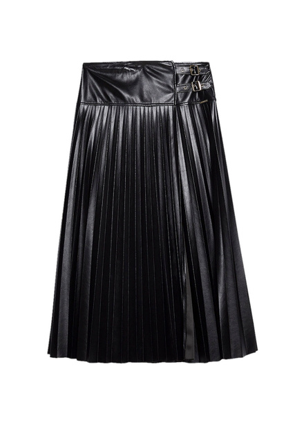 Плиссированная юбка|Основной цвет:Черный|Артикул:WF2027E0774 | Фото 1