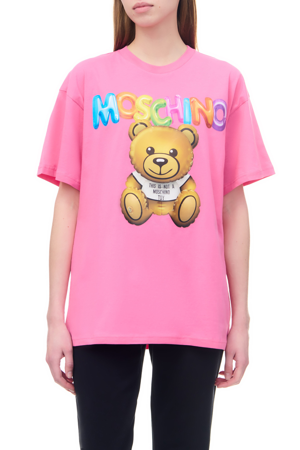 Женский Moschino Футболка из натурального хлопка с принтом (цвет ), артикул V0701-0441 | Фото 3