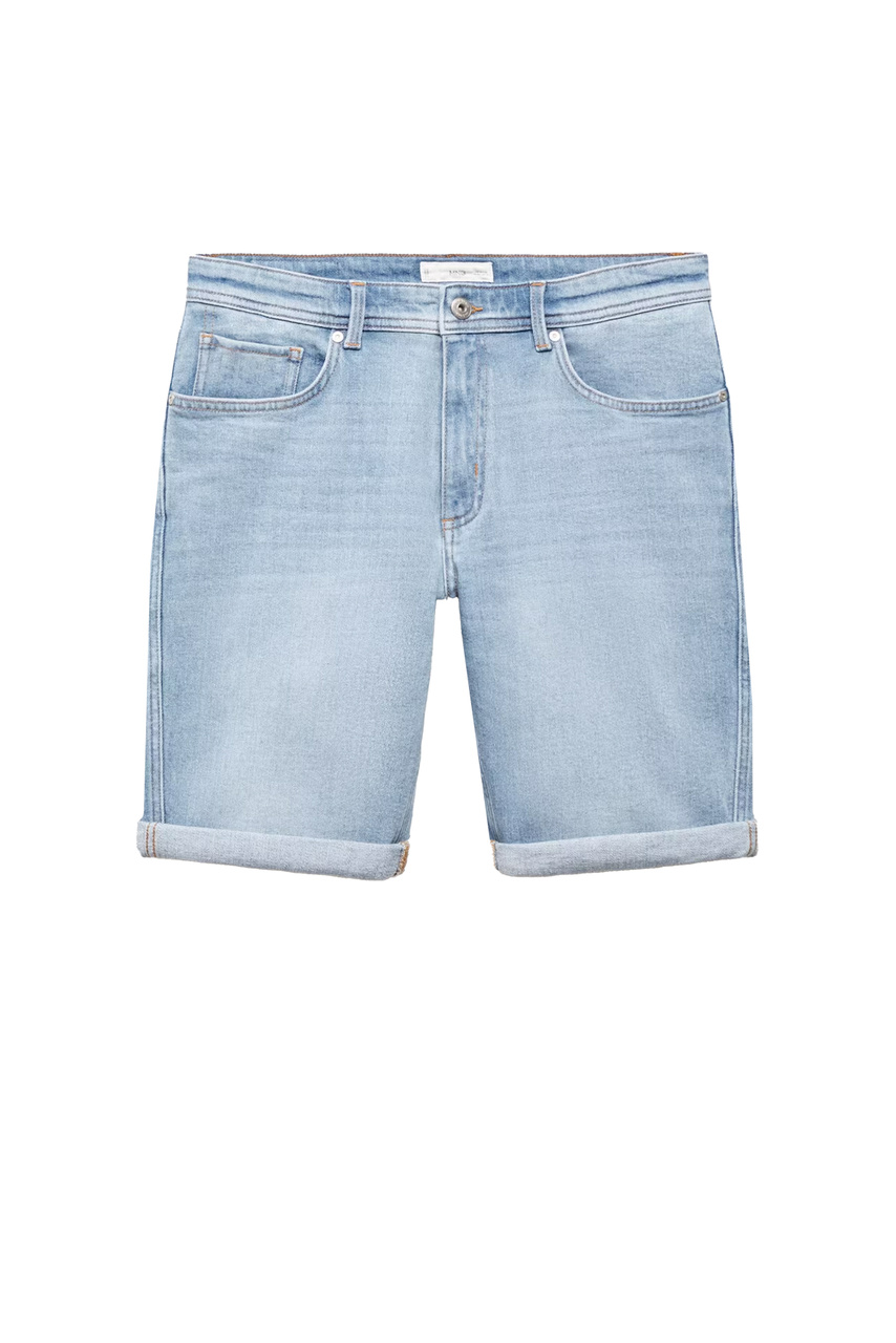 Шорты ROCK джинсовые из эластичного хлопка|Основной цвет:Голубой|Артикул:67065978 | Фото 1