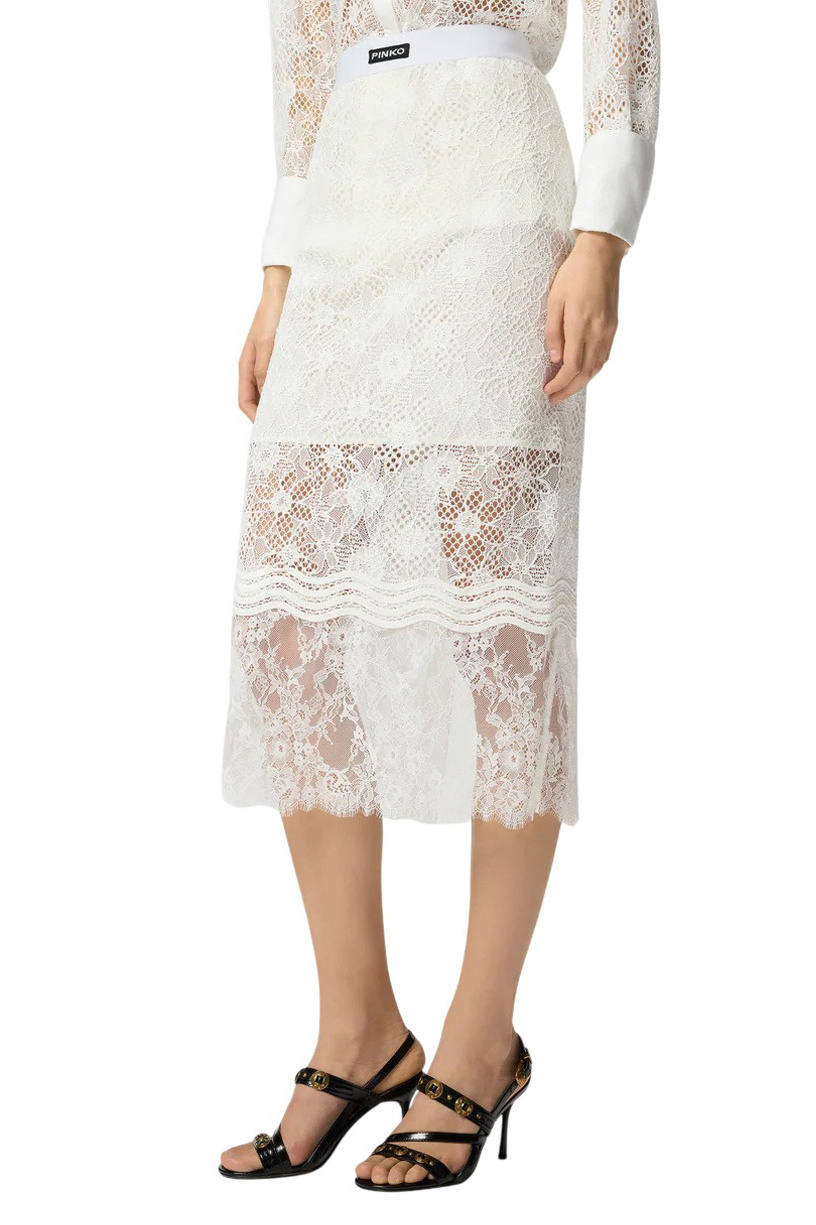 Юбка HARMONIE из кружева|Основной цвет:Белый Женский Pinko Юбка HARMONIE из кружева (цвет ), артикул 106664A381 | Фото 4