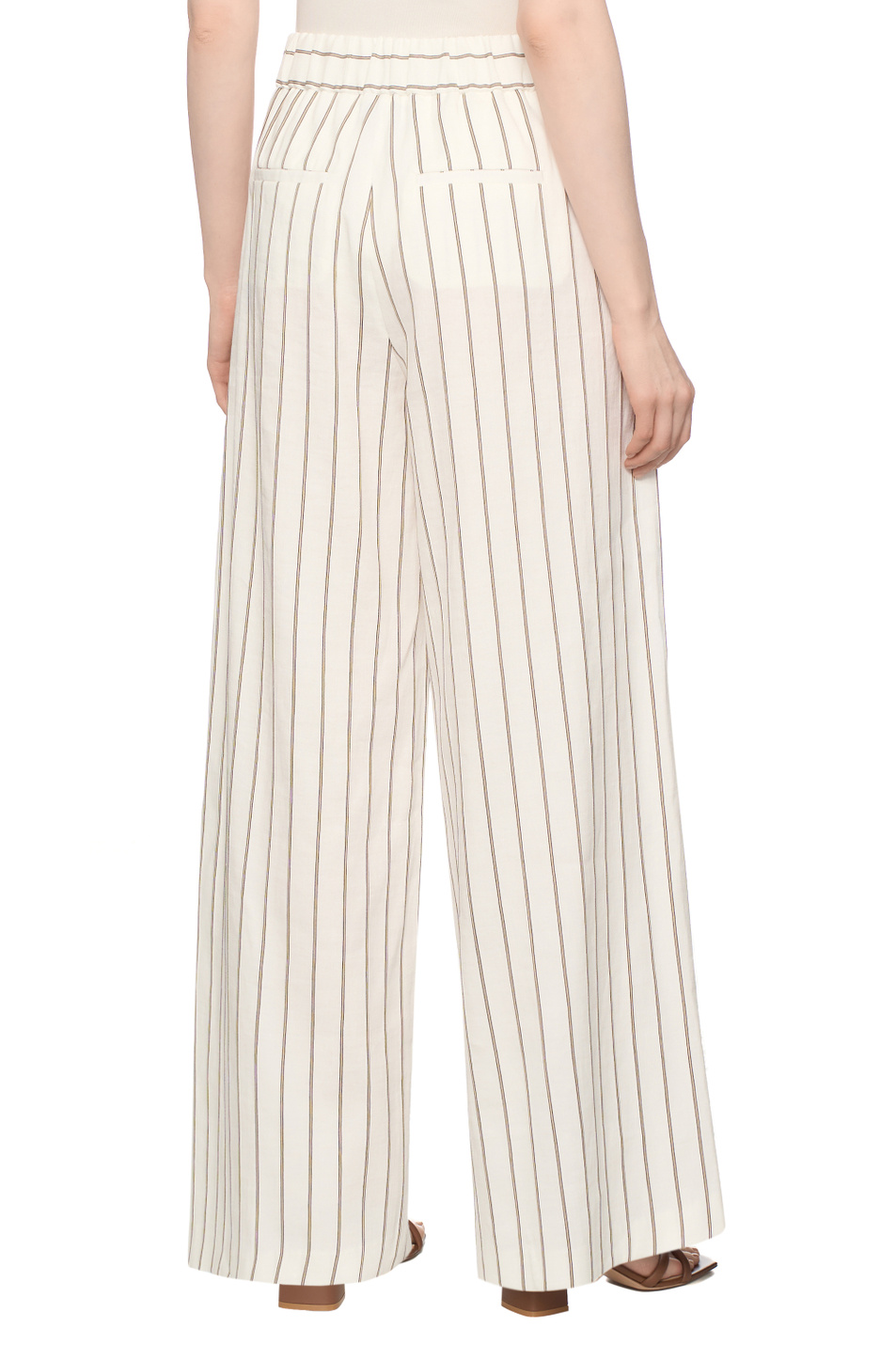 Женский Peserico Брюки из льна и хлопка в полоску (цвет ), артикул A04052-00676 | Фото 5
