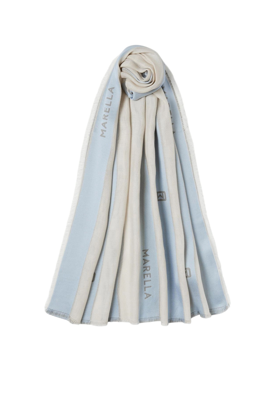 Шарф MLADOMINO с логотипом|Основной цвет:Серый Женский MARELLA Шарф MLADOMINO с логотипом (цвет ), артикул 2613541116 | Фото 1