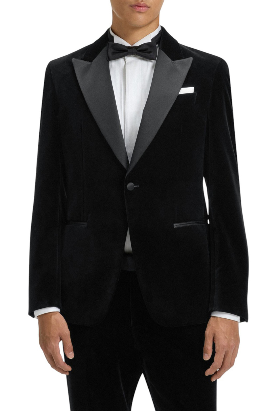 Смокинг Hutson из хлопкового бархата|Основной цвет:Черный Мужской BOSS Смокинг Hutson из хлопкового бархата (цвет ), артикул 50551552 | Фото 3