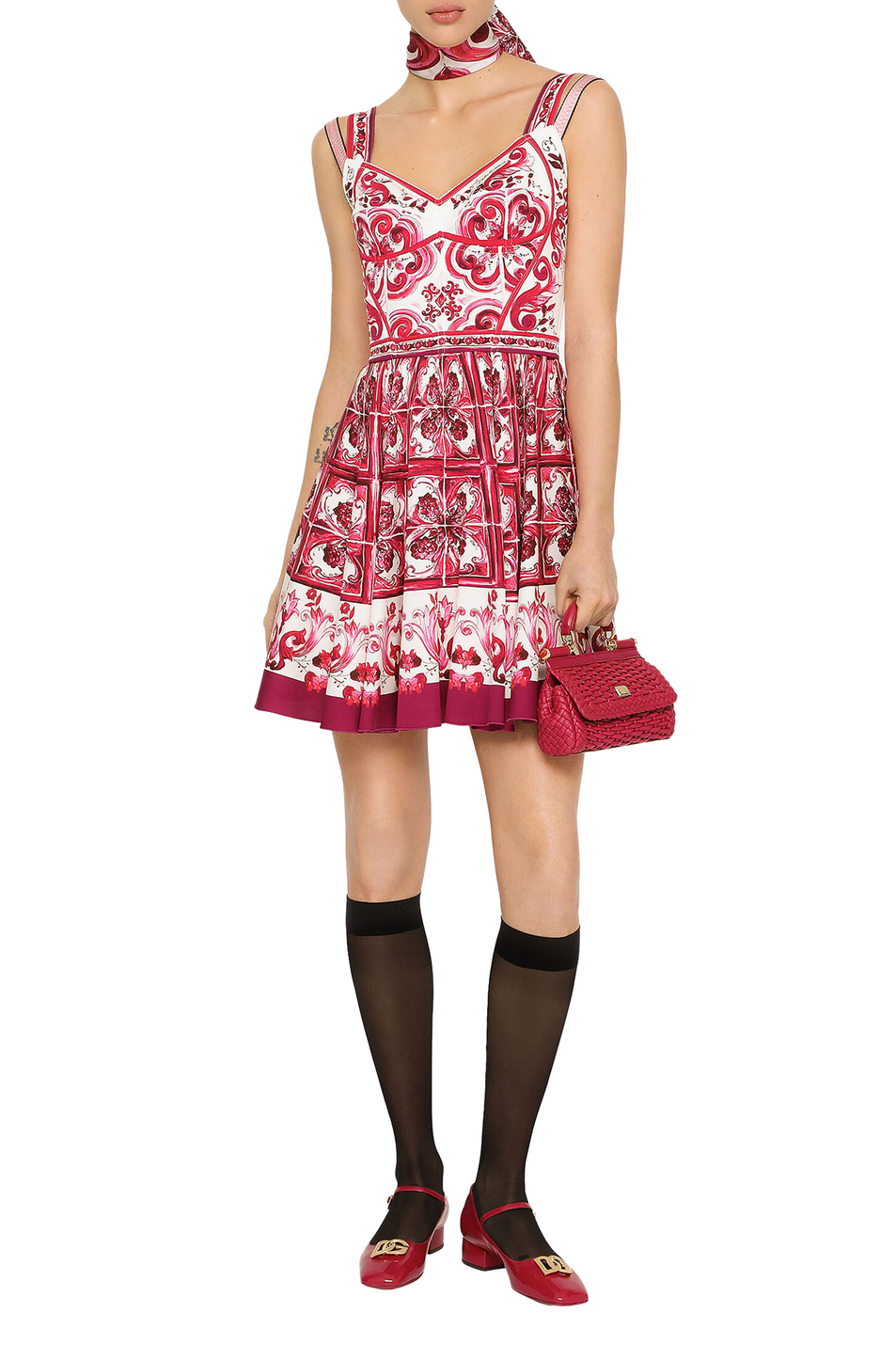 Женский Dolce & Gabbana Платье с принтом майолика (цвет ), артикул F6VK2T-HPADW | Фото 2