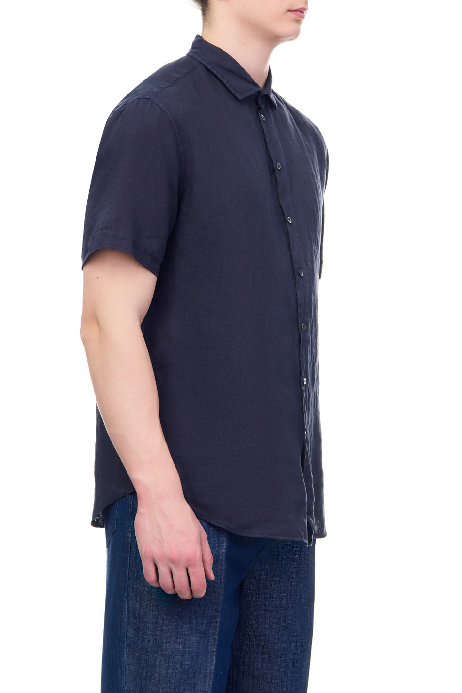 Мужской Emporio Armani Рубашка из чистого льна (цвет ), артикул D41SMM-D10F1 | Фото 3