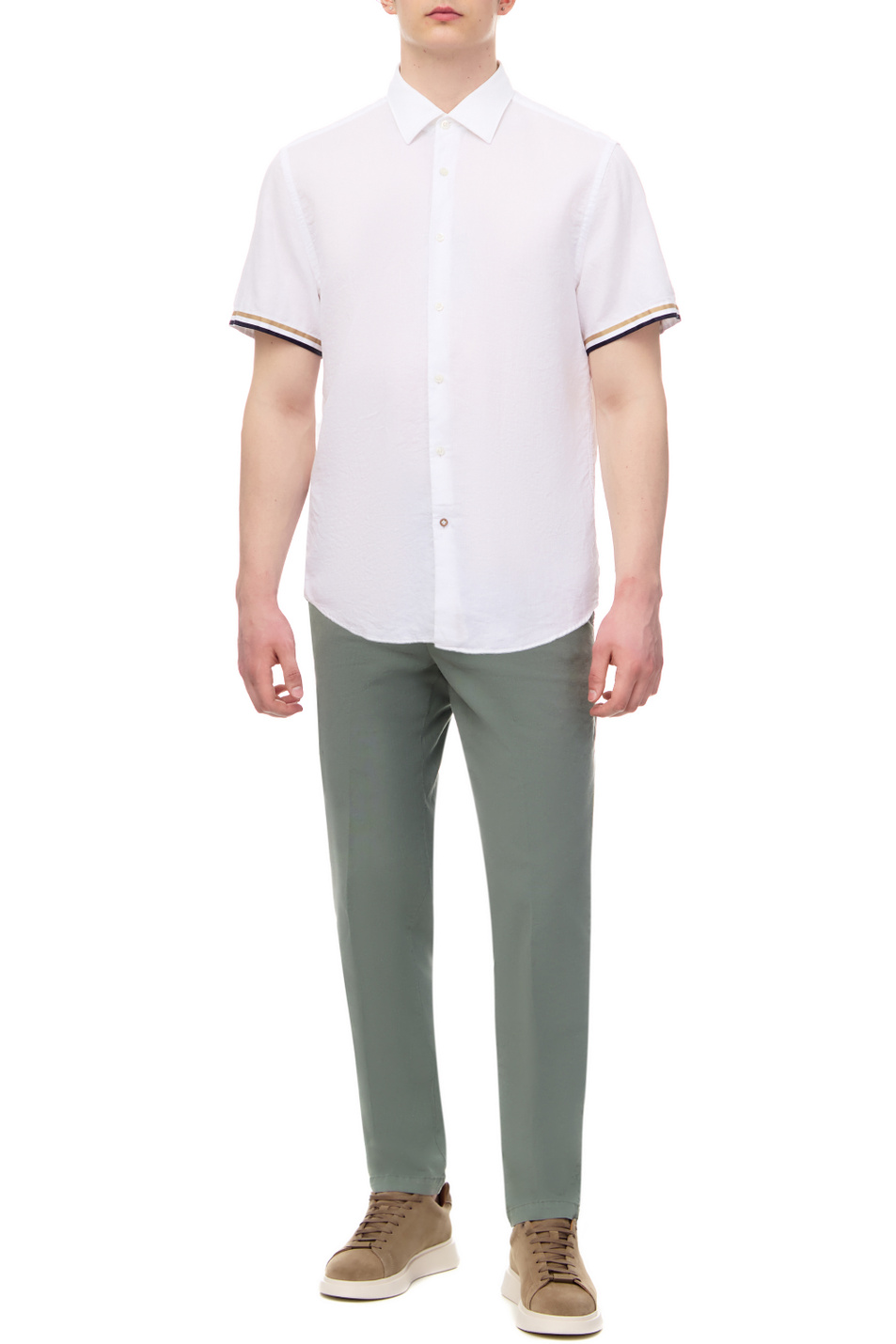 Мужской BOSS Рубашка из хлопка и льна (цвет ), артикул 50490494 | Фото 2