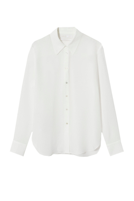 Блузка BRUNA из шелка|Основной цвет:Белый|Артикул:37043845 | Фото 1