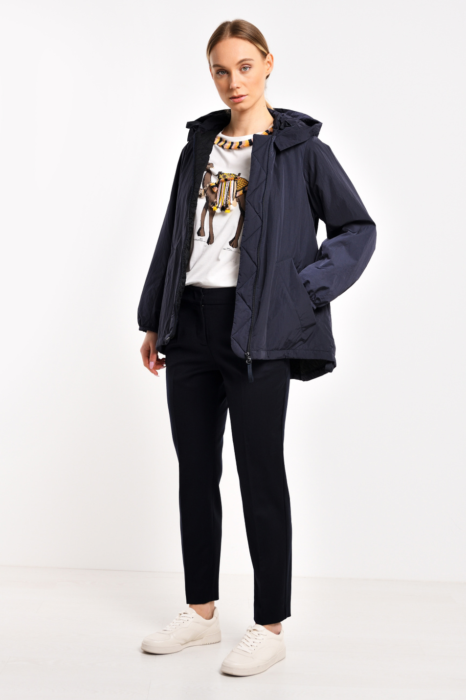 Куртка из водоотталкивающего материала ONDE|Основной цвет:Синий Женский Weekend Max Mara Куртка из водоотталкивающего материала ONDE (цвет ), артикул 50210307 | Фото 3