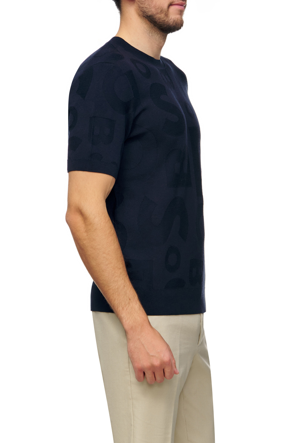 BOSS Джемпер классического кроя с короткими рукавами (цвет ), артикул 50471130 | Фото 3