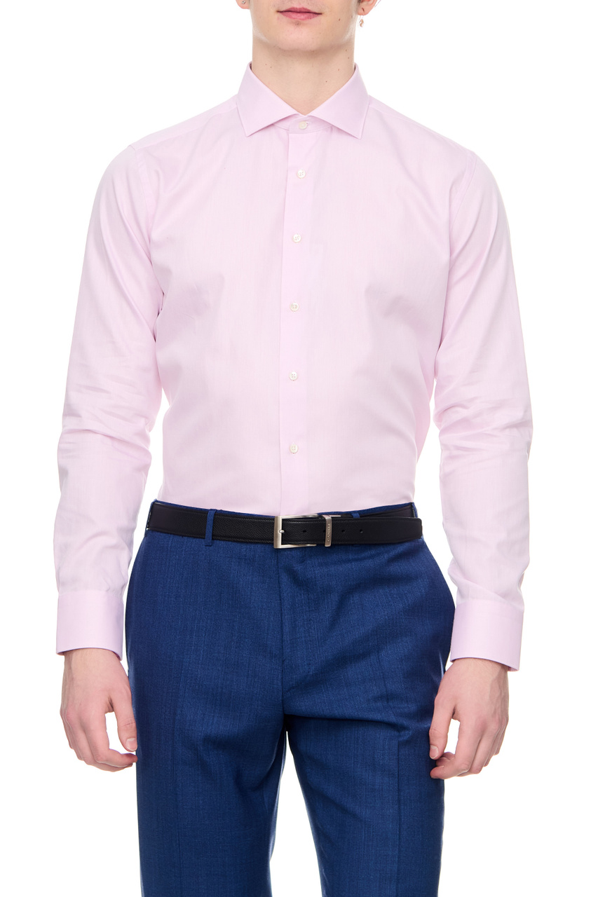 Рубашка из натурального хлопка|Основной цвет:Розовый|Артикул:7C3GA60135 | Фото 1