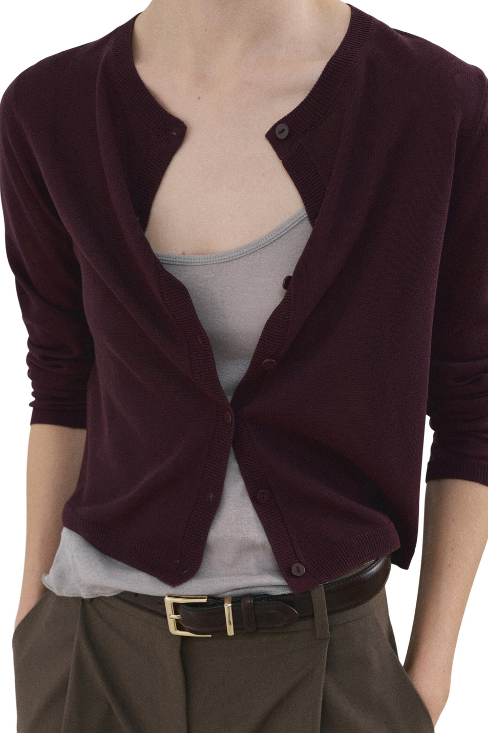 Женский Mango Кардиган TENCY однотонный (цвет ), артикул 27075819 | Фото 3