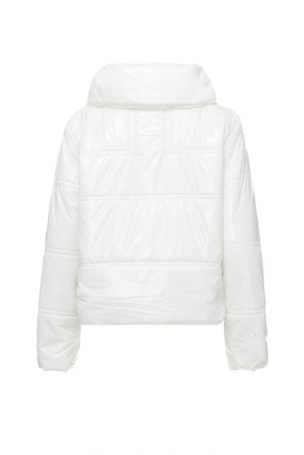 Куртка из блестящего нейлона с карманами на молнии|Основной цвет:Белый|Артикул:TF2170T3149 | Фото 2