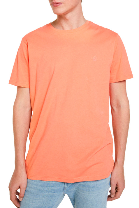 Springfield Однотонная футболка из натурального хлопка (Коралловый цвет), артикул 7122219 | Фото 1