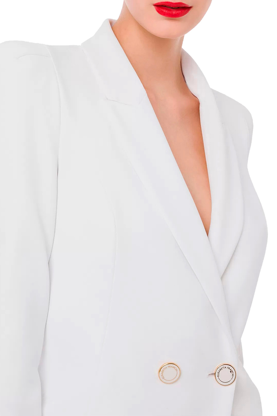 Elisabetta Franchi Асимметричное платье с острыми лацканами (цвет ), артикул AB16126E2 | Фото 4