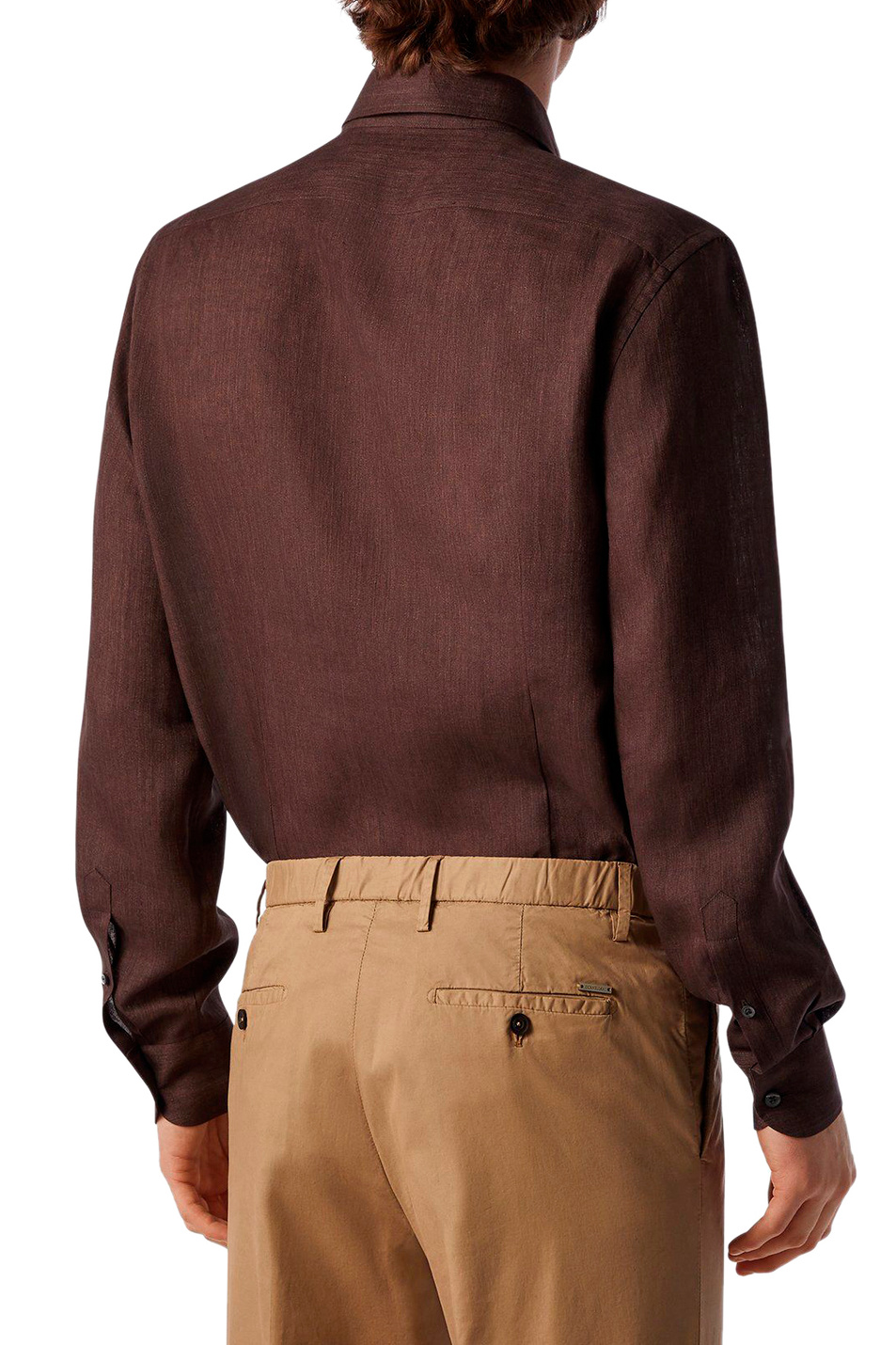 Мужской Corneliani Рубашка из чистого льна (цвет ), артикул 93P126-9311537 | Фото 3