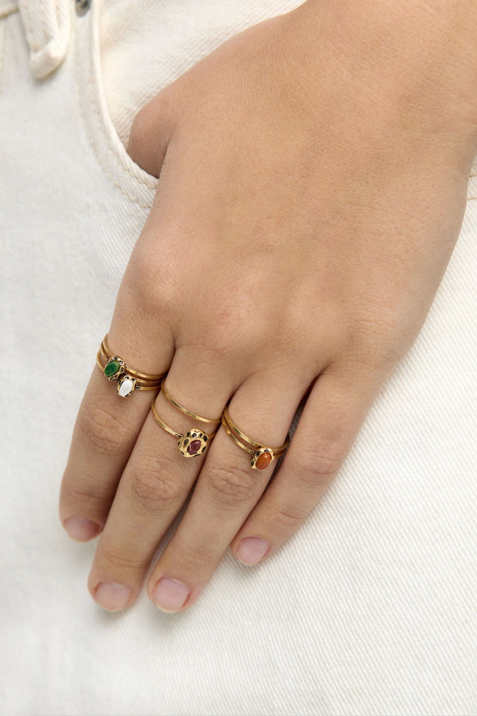 Женский Parfois Кольцо в комплекте из 7 шт (цвет ), артикул 237417 | Фото 3