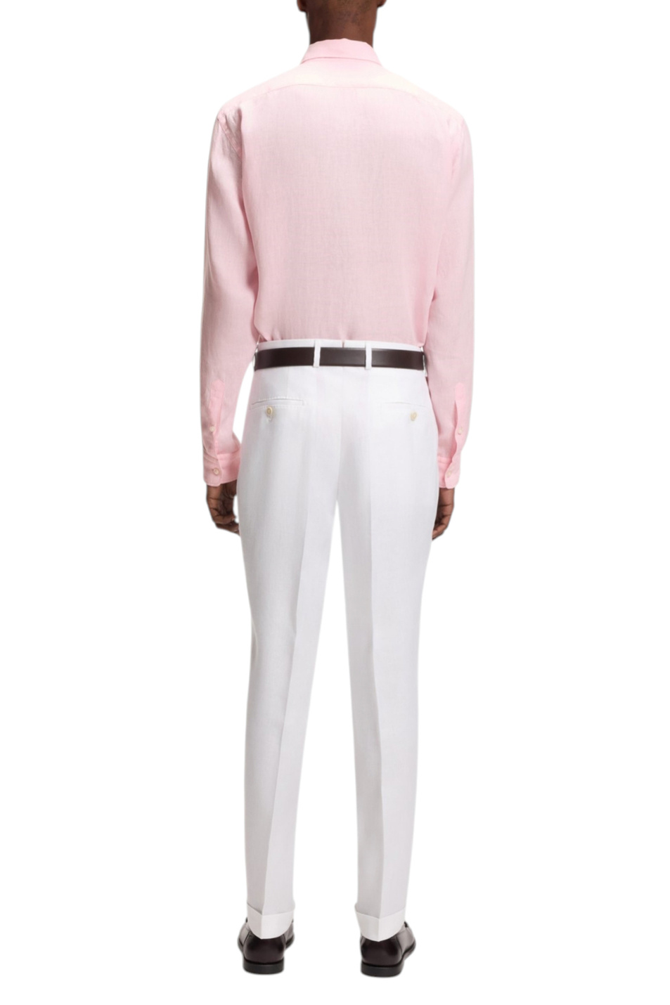 Мужской BOSS Рубашка прямого кроя из льна (цвет ), артикул 50556077 | Фото 4