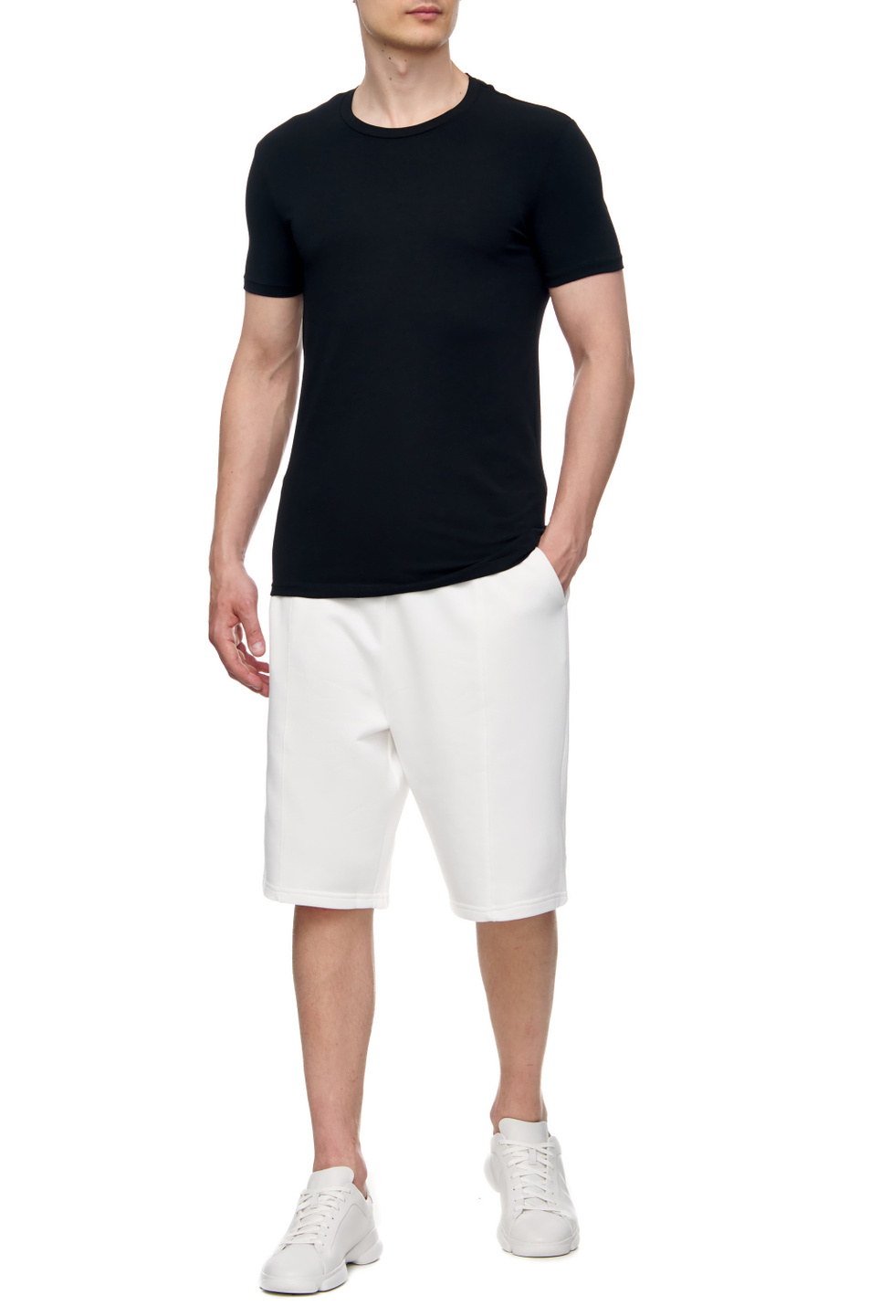 Мужской Zegna Однотонная футболка из эластичного хлопка (цвет ), артикул N3M201400 | Фото 2