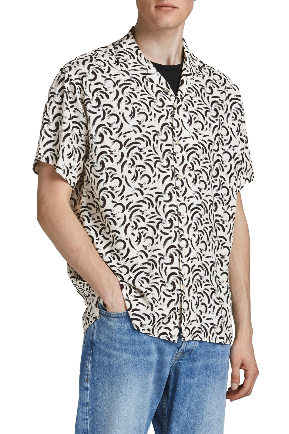 Jack & Jones Рубашка с коротким рукавом из вискозы (цвет ), артикул 12188364 | Фото 3