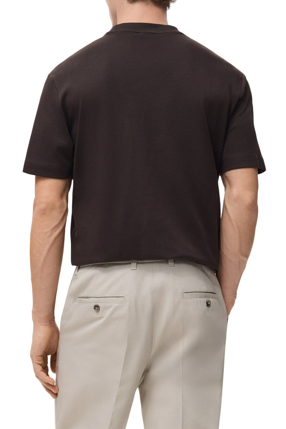 Мужской Mango Man Футболка KIMI из хлопка (цвет ), артикул 27041262 | Фото 4