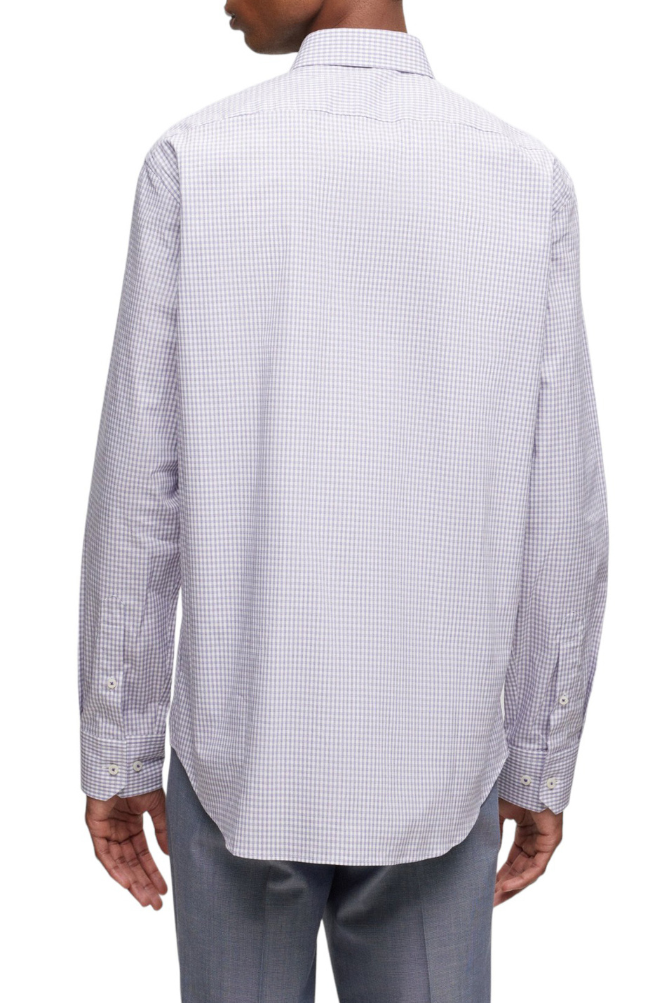 Мужской BOSS Рубашка из эластичного хлопка в клетку (цвет ), артикул 50496178 | Фото 4