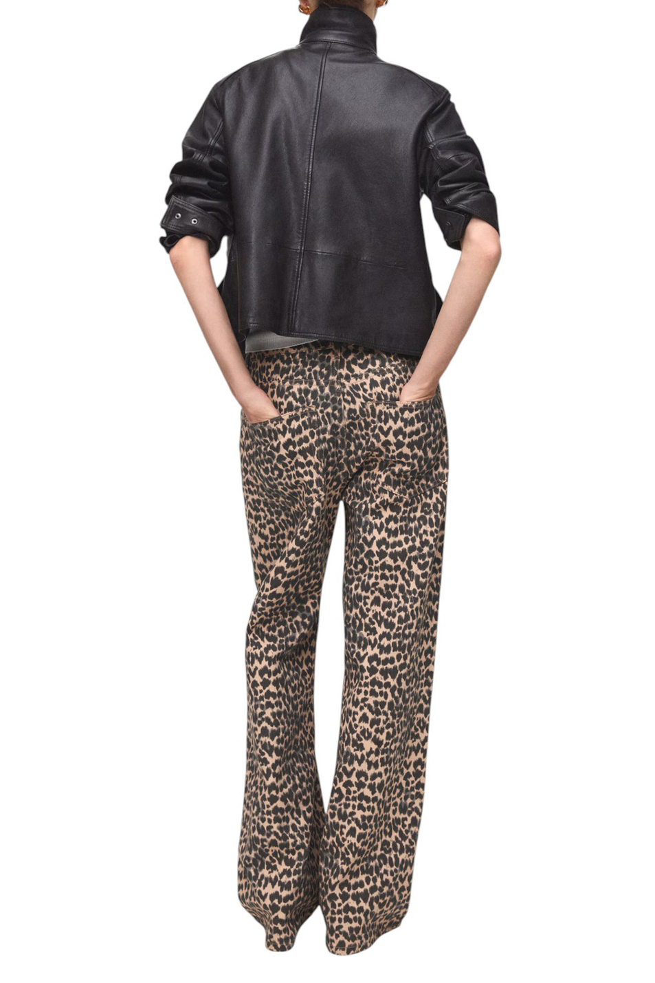 Женский Mango Джинсы LEOPARD с леопардовым принтом (цвет ), артикул 17046003 | Фото 4