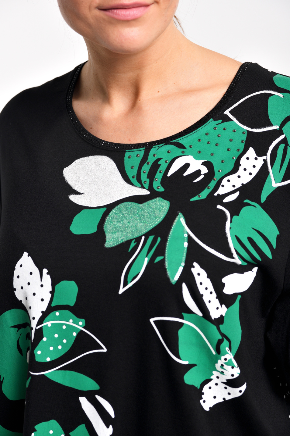 Женский Gerry Weber Джемпер из эластичного хлопка (цвет ), артикул 170203-35003 | Фото 3