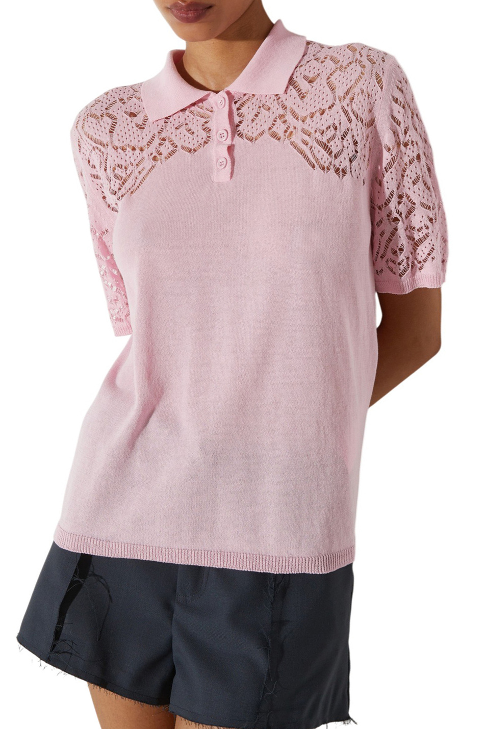 Женский MAX&Co. Поло MCOLONZA из хлопка (цвет ), артикул 2616361043 | Фото 3