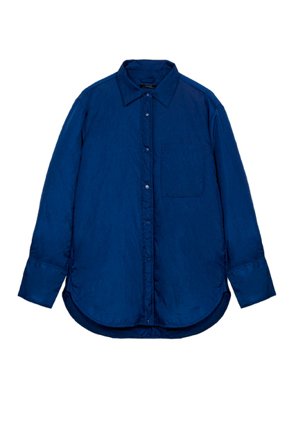 Куртка с накладным карманом|Основной цвет:Синий|Артикул:194843 | Фото 1