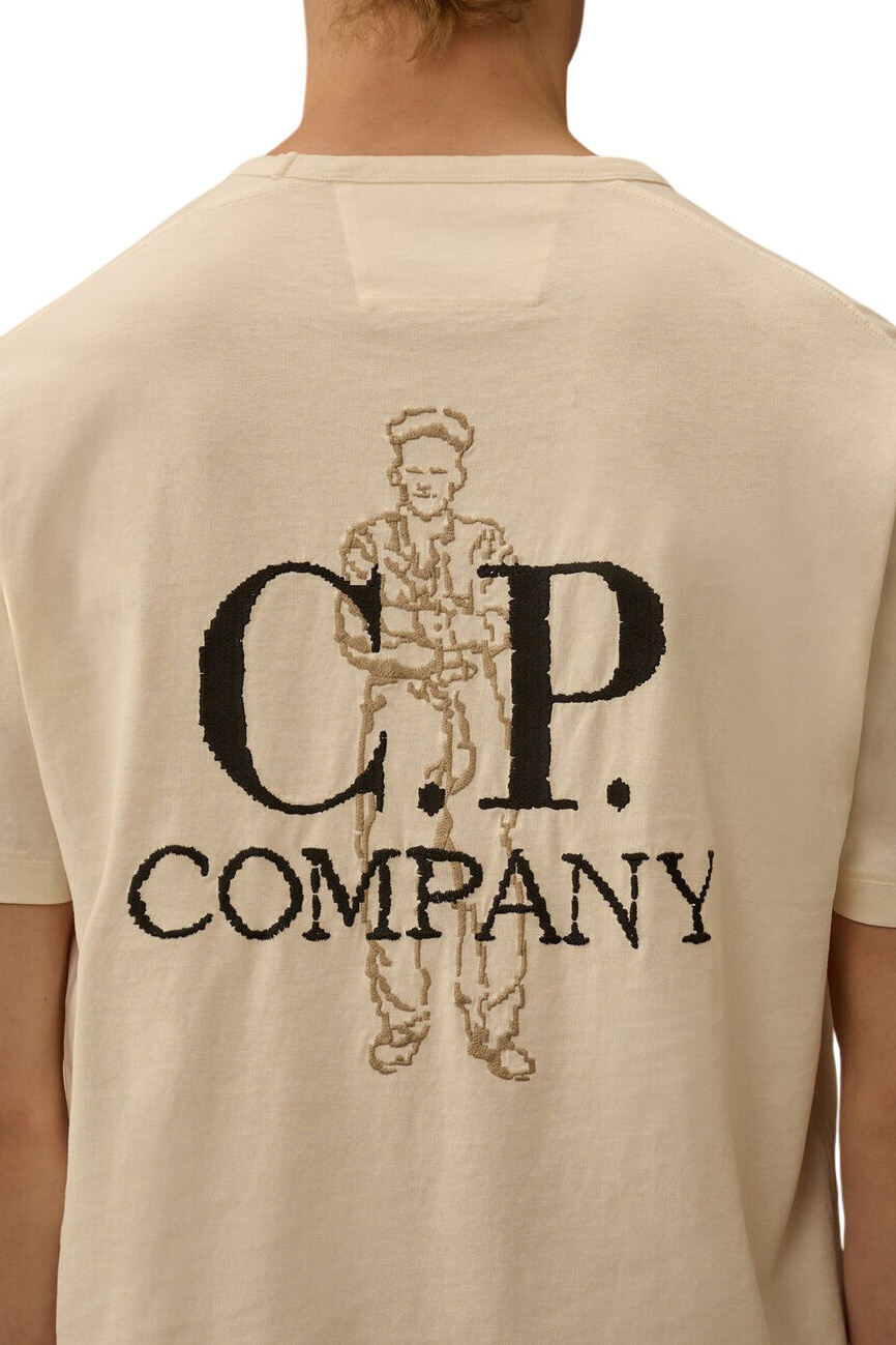 Мужской C.P. Company Футболка с вышивкой (цвет ), артикул 20CMTS215A006057O | Фото 6