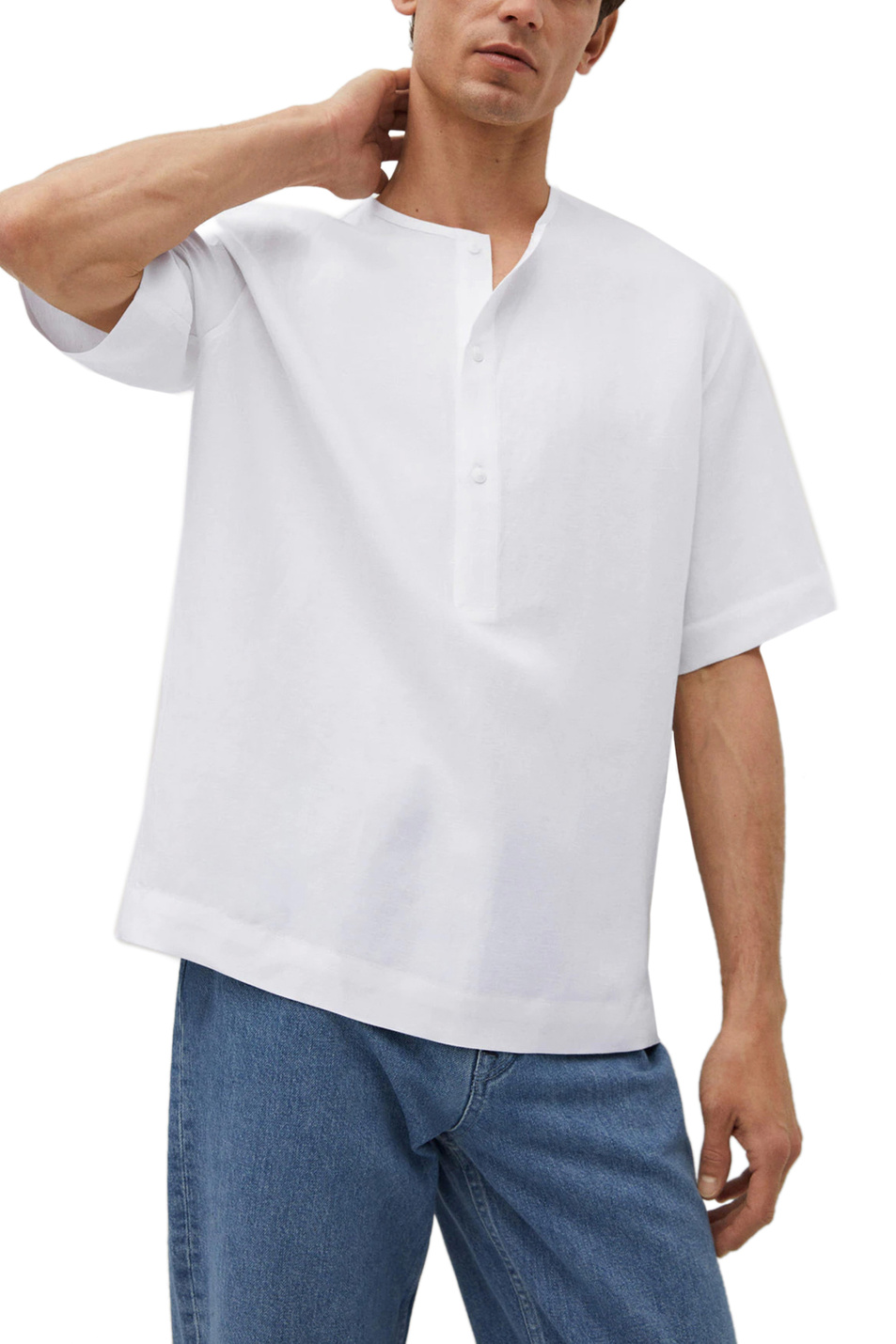 Mango Man Рубашка LOU с воротником хенли (цвет ), артикул 87037631 | Фото 3
