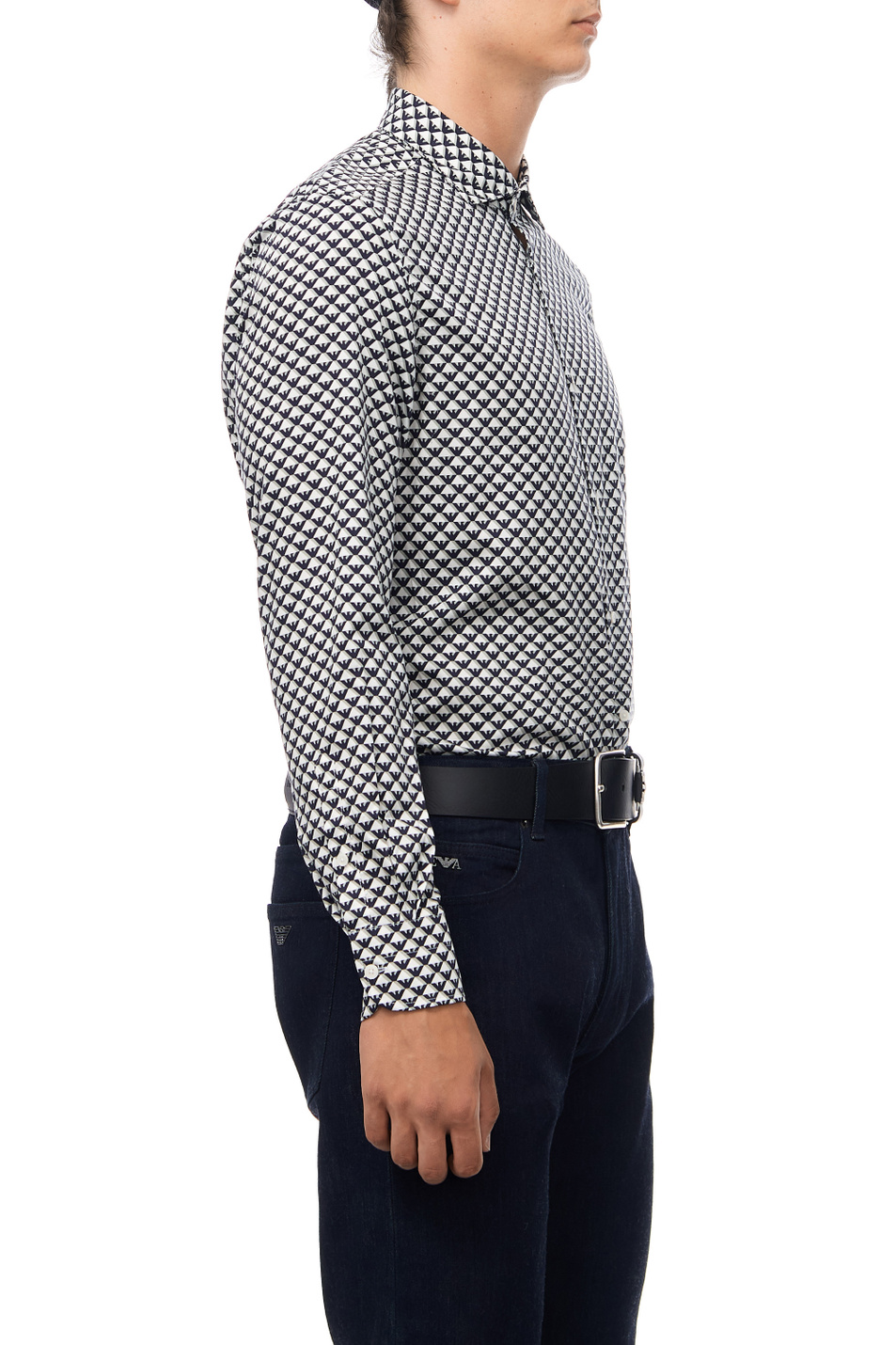 Мужской Emporio Armani Рубашка с логотипированным принтом (цвет ), артикул 6R1C86-1NMVZ | Фото 3