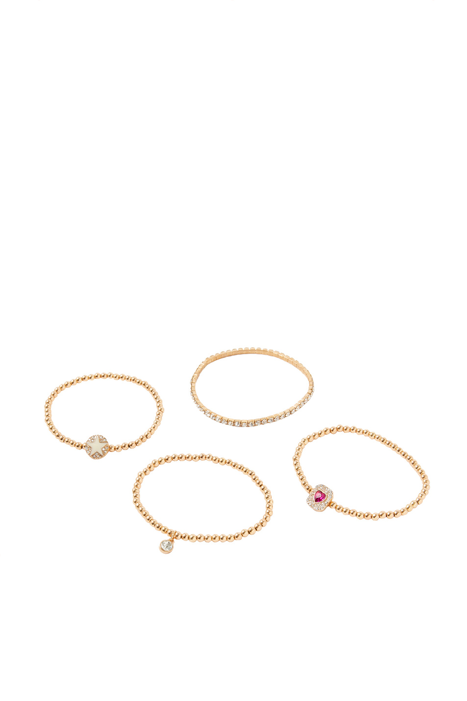 Женский Accessorize Набор эластичных браслетов с подвеской и бусинами (цвет ), артикул 284048 | Фото 1