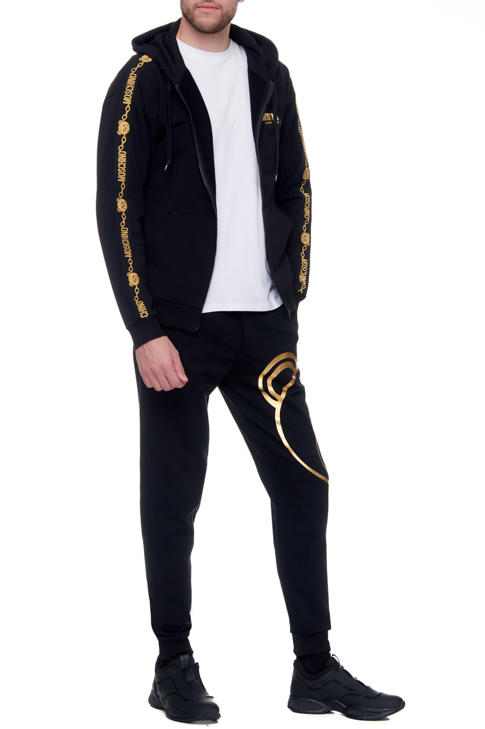 Мужской Moschino Футболка из эластичного хлопка с логотипом (цвет ), артикул A1932-8110 | Фото 2
