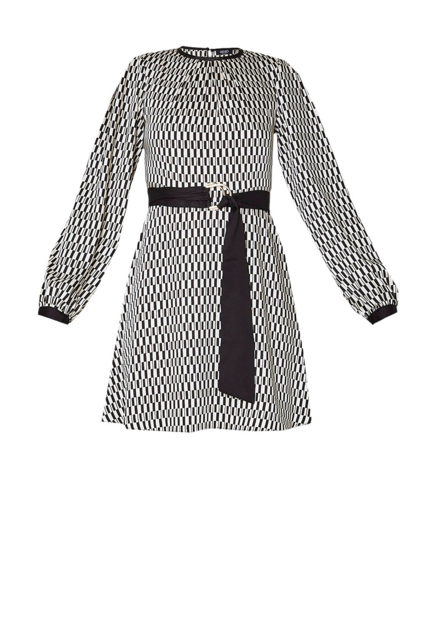 Платье с принтом|Основной цвет:Черный|Артикул:CF3233TS531 | Фото 1