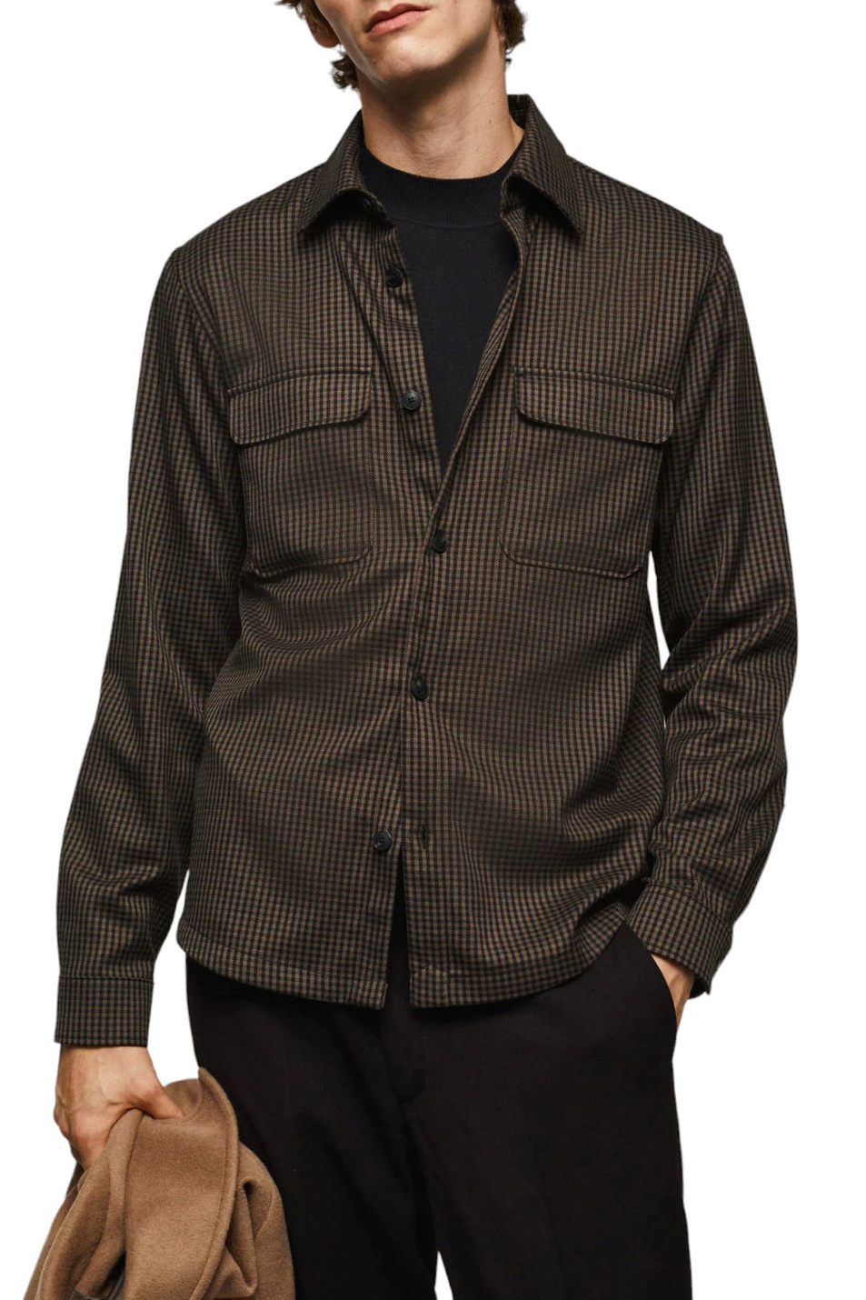 Мужской Mango Man Рубашка MAXIME стандартного кроя с карманами (цвет ), артикул 57005959 | Фото 3